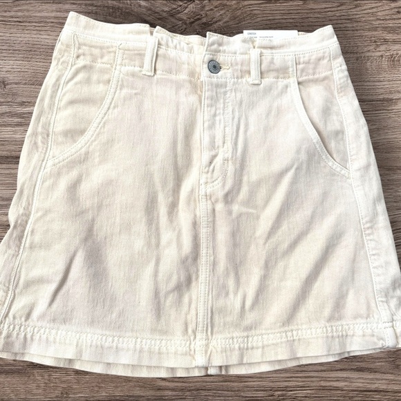 NWT’s American Eagle Highest Rise khaki denim skirt size 4 - Picture 1 of 9